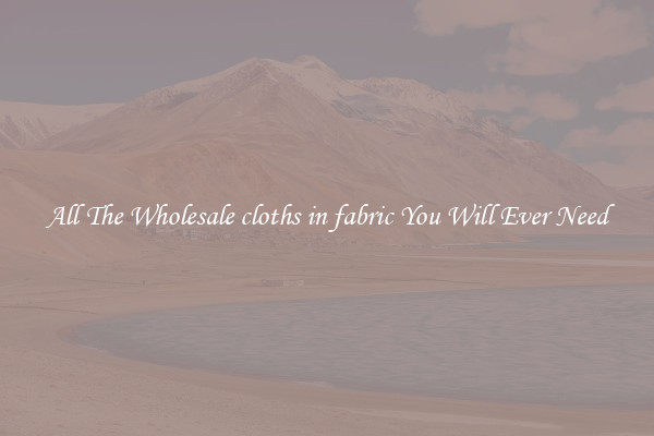 All The Wholesale cloths in fabric You Will Ever Need