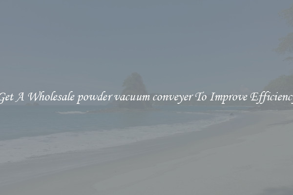 Get A Wholesale powder vacuum conveyer To Improve Efficiency