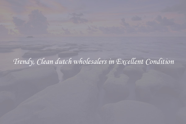 Trendy, Clean dutch wholesalers in Excellent Condition