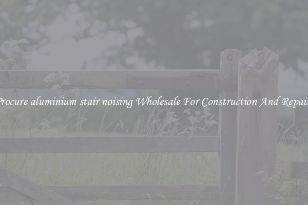 Procure aluminium stair noising Wholesale For Construction And Repairs