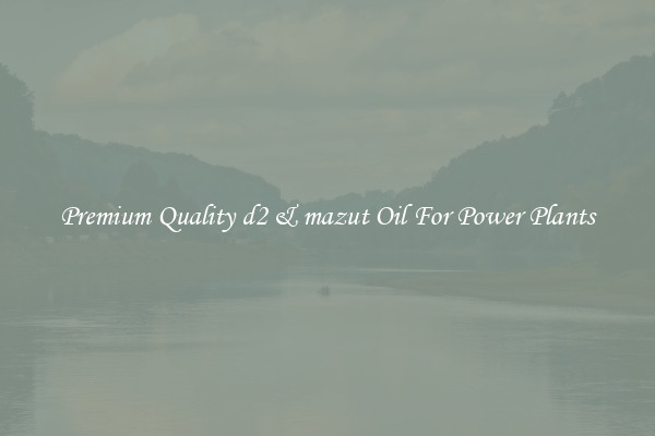 Premium Quality d2 & mazut Oil For Power Plants