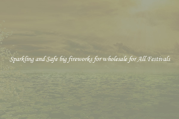 Sparkling and Safe big fireworks for wholesale for All Festivals