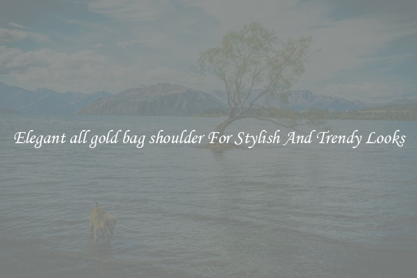 Elegant all gold bag shoulder For Stylish And Trendy Looks