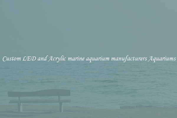 Custom LED and Acrylic marine aquarium manufacturers Aquariums