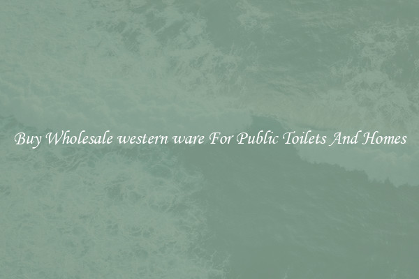Buy Wholesale western ware For Public Toilets And Homes