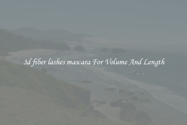 3d fiber lashes mascara For Volume And Length