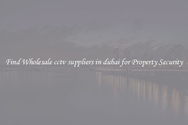 Find Wholesale cctv suppliers in dubai for Property Security
